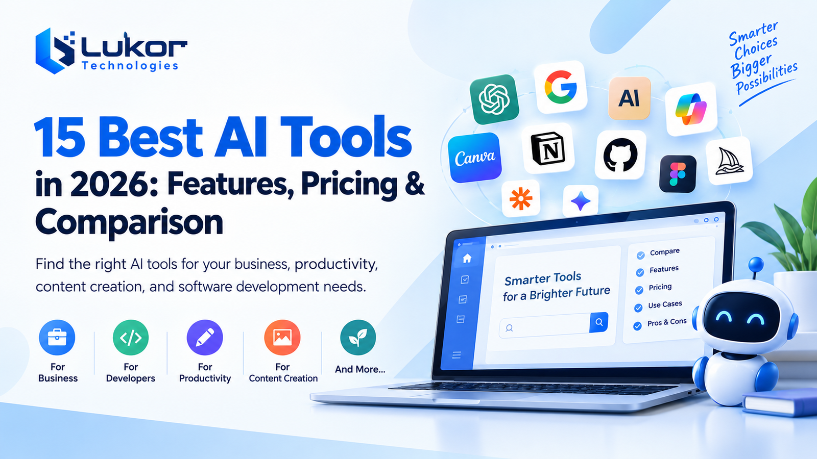 15 Best AI Tools in 2026: Features, Pricing & Comparison